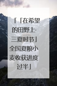 「在希望的田野上·三夏时节」全国夏粮小麦收获进度过半