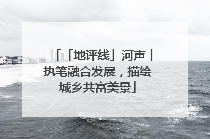 「地评线」河声丨执笔融合发展，描绘城乡共富美景