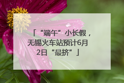 “端午”小长假，无锡火车站预计6月2日“最挤”