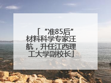 “准85后”材料科学专家汪航，升任江西理工大学副校长