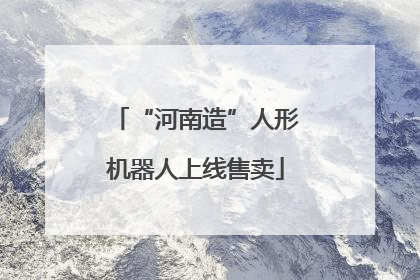 “河南造”人形机器人上线售卖