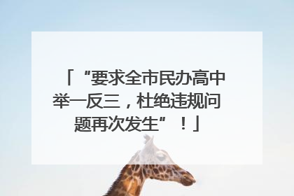 “要求全市民办高中举一反三，杜绝违规问题再次发生”！