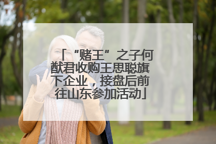 “赌王”之子何猷君收购王思聪旗下企业，接盘后前往山东参加活动