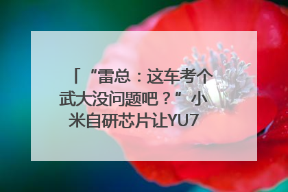 “雷总：这车考个武大没问题吧？”小米自研芯片让YU7会学习｜汽车科技