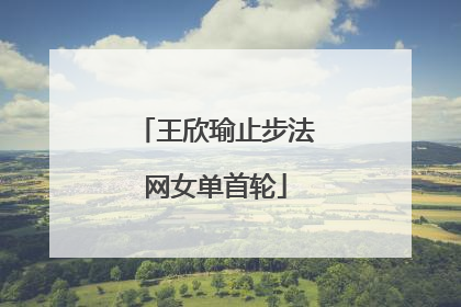 王欣瑜止步法网女单首轮