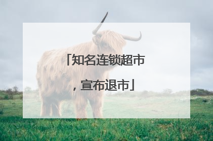 知名连锁超市，宣布退市