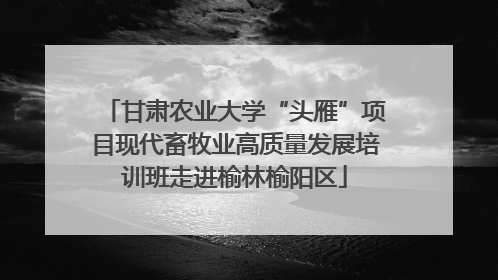 甘肃农业大学“头雁”项目现代畜牧业高质量发展培训班走进榆林榆阳区