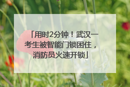 用时2分钟！武汉一考生被智能门锁困住，消防员火速开锁