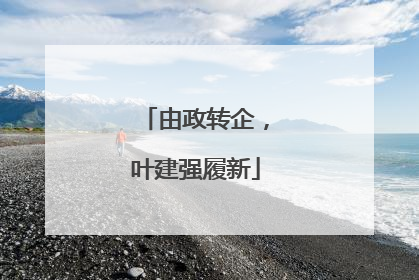 由政转企，叶建强履新