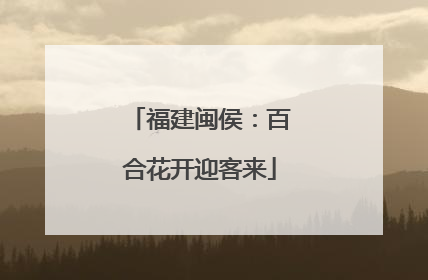 福建闽侯：百合花开迎客来