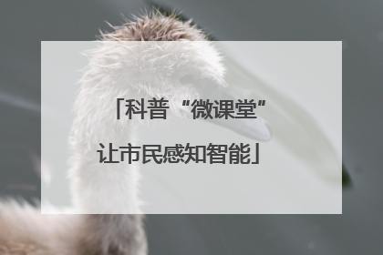 科普“微课堂”让市民感知智能