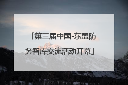 第三届中国-东盟防务智库交流活动开幕