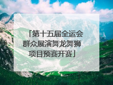 第十五届全运会群众展演舞龙舞狮项目预赛开赛