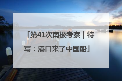 第41次南极考察｜特写：港口来了中国船