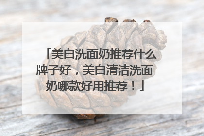 美白洗面奶推荐什么牌子好，美白清洁洗面奶哪款好用推荐！