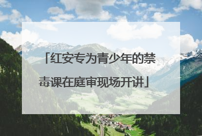 红安专为青少年的禁毒课在庭审现场开讲