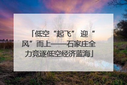低空“起飞” 迎“风”而上——石家庄全力竞逐低空经济蓝海
