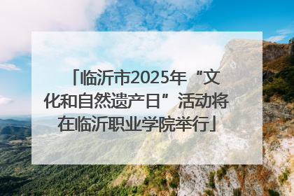 临沂市2025年“文化和自然遗产日”活动将在临沂职业学院举行