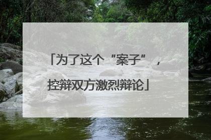 为了这个“案子”，控辩双方激烈辩论