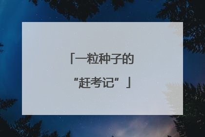 一粒种子的“赶考记”