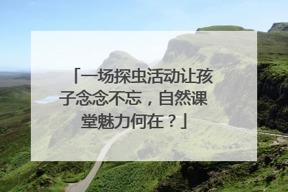 一场探虫活动让孩子念念不忘，自然课堂魅力何在？