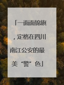 一面面锦旗，定格在四川南江公安的最美“警”色