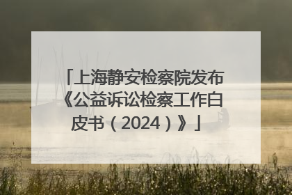 上海静安检察院发布《公益诉讼检察工作白皮书（2024）》