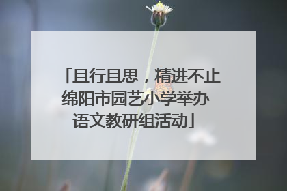 且行且思，精进不止 绵阳市园艺小学举办语文教研组活动