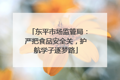 东平市场监管局：严把食品安全关，护航学子逐梦路