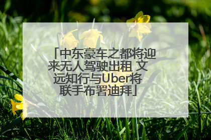 中东豪车之都将迎来无人驾驶出租 文远知行与Uber将联手布署迪拜