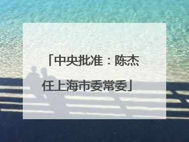 中央批准：陈杰任上海市委常委