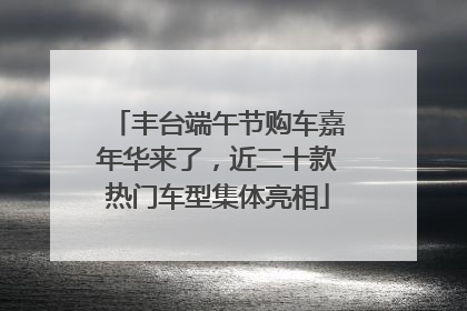 丰台端午节购车嘉年华来了，近二十款热门车型集体亮相