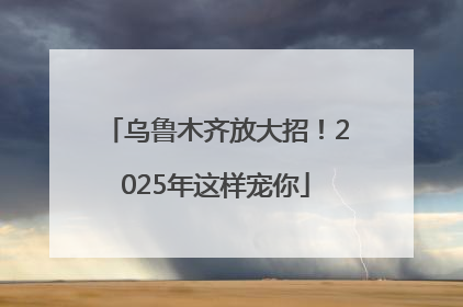 乌鲁木齐放大招！2025年这样宠你