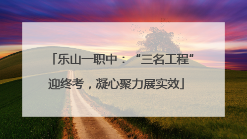 乐山一职中：“三名工程”迎终考，凝心聚力展实效