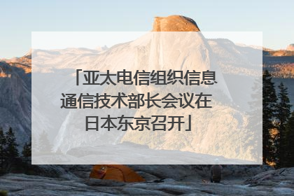亚太电信组织信息通信技术部长会议在日本东京召开
