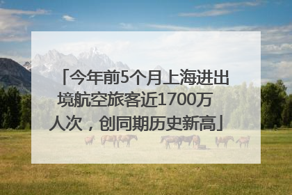 今年前5个月上海进出境航空旅客近1700万人次，创同期历史新高