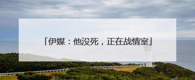 伊媒：他没死，正在战情室