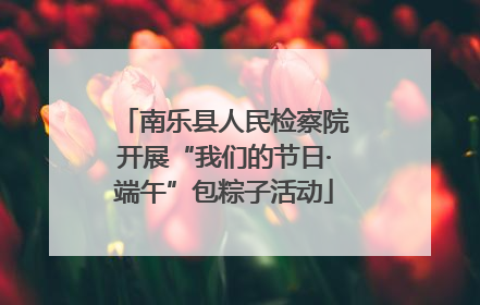 南乐县人民检察院开展“我们的节日·端午”包粽子活动