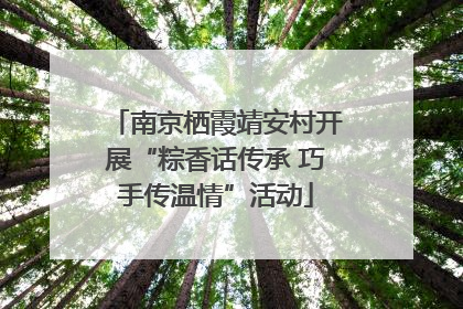 南京栖霞靖安村开展“粽香话传承 巧手传温情”活动