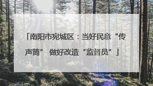 南阳市宛城区：当好民意“传声筒” 做好改造“监督员”