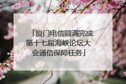 厦门电信圆满完成第十七届海峡论坛大会通信保障任务