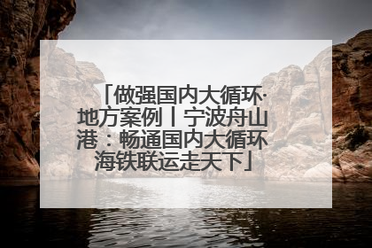 做强国内大循环·地方案例丨宁波舟山港：畅通国内大循环海铁联运走天下