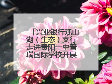 兴业银行观山湖（生态）支行走进贵阳一中普瑞国际学校开展“金融知识万里行”宣传活动