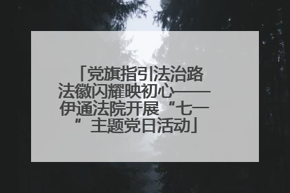 党旗指引法治路 法徽闪耀映初心——伊通法院开展“七一”主题党日活动
