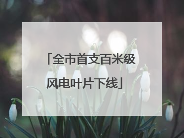 全市首支百米级风电叶片下线