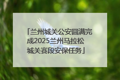 兰州城关公安圆满完成2025兰州马拉松城关赛段安保任务