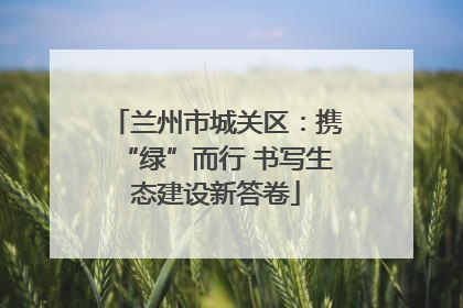 兰州市城关区:携“绿”而行 书写生态建设新答卷
