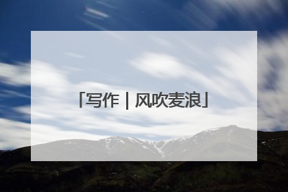写作｜风吹麦浪