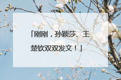 刚刚，孙颖莎、王楚钦双双发文！