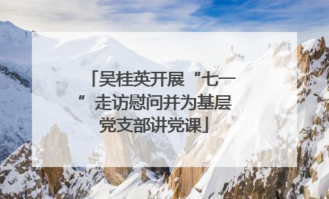 吴桂英开展“七一”走访慰问并为基层党支部讲党课